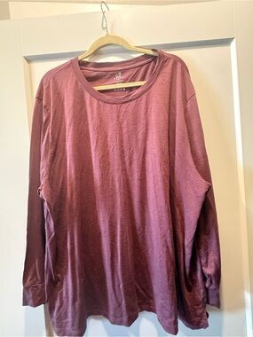 Woolx women’s lightweight merino long sleeve tee 2x in Berry